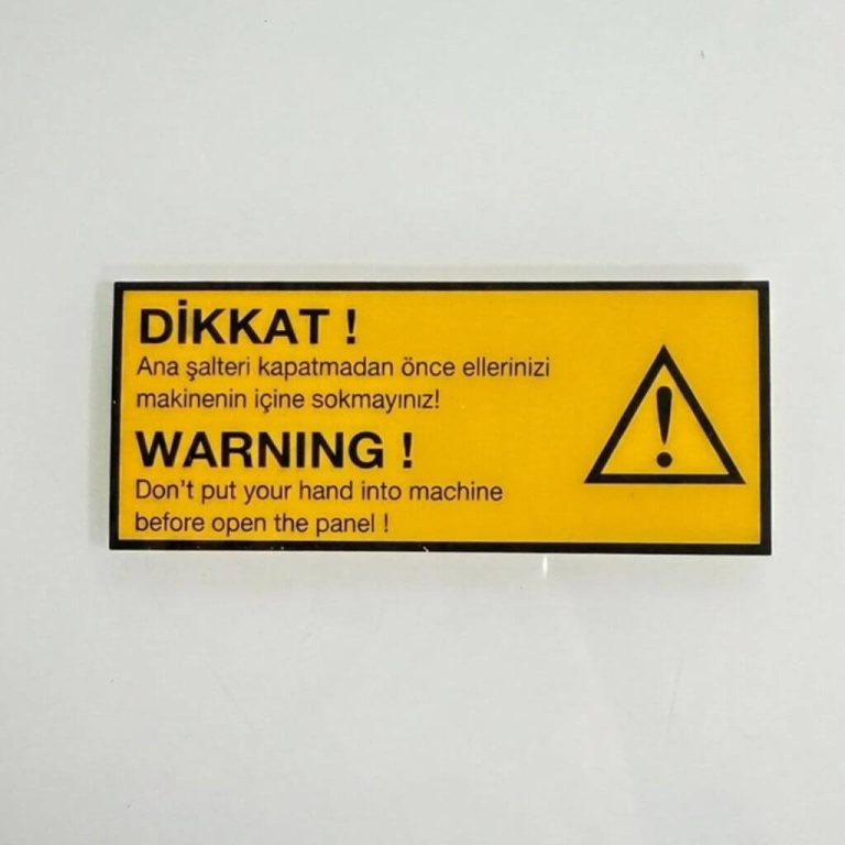 uyarı etiketi